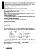 Предварительный просмотр 2 страницы Panasonic CQ-DF88 Operating Instructions Manual