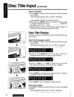 Предварительный просмотр 20 страницы Panasonic CQ-DF88 Operating Instructions Manual