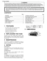 Предварительный просмотр 2 страницы Panasonic CQ-DFX400N Service Manual