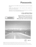 Предварительный просмотр 1 страницы Panasonic CQ-DFX572U Operating Instructions Manual