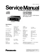 Предварительный просмотр 1 страницы Panasonic CQ-DFX600N Service Manual