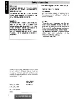 Предварительный просмотр 2 страницы Panasonic CQ-DFX683 Operating Instructions Manual