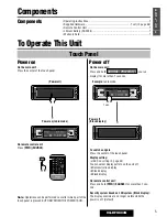 Предварительный просмотр 5 страницы Panasonic CQ-DFX802N Operating Instructions Manual