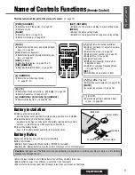 Предварительный просмотр 11 страницы Panasonic CQ-DFX802N Operating Instructions Manual