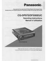 Предварительный просмотр 1 страницы Panasonic CQ-DFX85 Operating Operating Instructions Manual