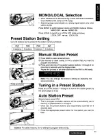 Предварительный просмотр 11 страницы Panasonic CQ-DFX85 Operating Operating Instructions Manual