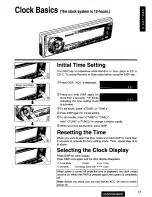 Предварительный просмотр 17 страницы Panasonic CQ-DFX85 Operating Operating Instructions Manual