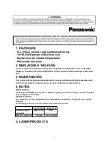 Предварительный просмотр 3 страницы Panasonic CQ-DP101W Service Manual