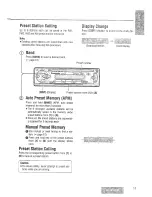 Предварительный просмотр 7 страницы Panasonic CQ-DP102W Operating Instructions Manual