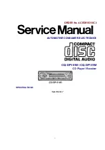 Panasonic CQ-DP151W Service Manual preview