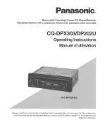 Предварительный просмотр 1 страницы Panasonic CQ-DP202 Operating Instructions Manual