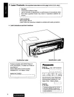 Предварительный просмотр 6 страницы Panasonic CQ-DP202 Operating Instructions Manual