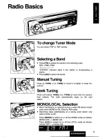 Предварительный просмотр 9 страницы Panasonic CQ-DP202 Operating Instructions Manual