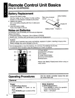 Предварительный просмотр 14 страницы Panasonic CQ-DP202 Operating Instructions Manual