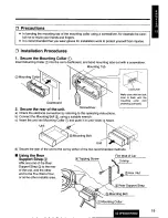 Предварительный просмотр 19 страницы Panasonic CQ-DP202 Operating Instructions Manual