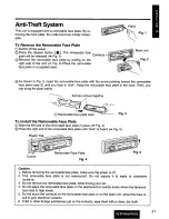 Предварительный просмотр 21 страницы Panasonic CQ-DP202 Operating Instructions Manual