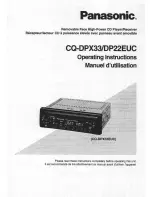 Panasonic CQ-DP22 Operating Operating Instructions Manual предпросмотр