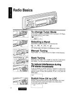 Предварительный просмотр 7 страницы Panasonic CQ-DP655EW Operating Instructions Manual