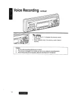 Предварительный просмотр 15 страницы Panasonic CQ-DP655EW Operating Instructions Manual