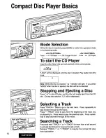 Предварительный просмотр 10 страницы Panasonic CQ-DP728EU User Manual