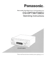 Preview for 1 page of Panasonic CQ-DP738 Operating Instructions Manual