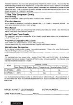 Preview for 2 page of Panasonic CQ-DP738 Operating Instructions Manual