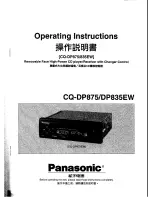 Panasonic CQ-DP835EW Operating Instructions Manual предпросмотр