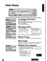 Preview for 6 page of Panasonic CQ-DP835EW Operating Instructions Manual