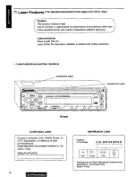 Предварительный просмотр 6 страницы Panasonic CQ-DP930 Operating Operating Instructions Manual