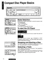 Предварительный просмотр 12 страницы Panasonic CQ-DP930 Operating Operating Instructions Manual