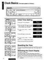 Предварительный просмотр 14 страницы Panasonic CQ-DP930 Operating Operating Instructions Manual