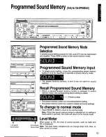 Предварительный просмотр 15 страницы Panasonic CQ-DP930 Operating Operating Instructions Manual