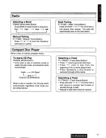 Предварительный просмотр 17 страницы Panasonic CQ-DP930 Operating Operating Instructions Manual