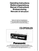 Panasonic cq-dpg55len Operating Instructions Manual предпросмотр