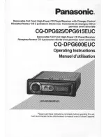 Panasonic CQ-DPG600 Operating Operating Instructions Manual предпросмотр