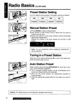 Предварительный просмотр 12 страницы Panasonic CQ-DPG600 Operating Operating Instructions Manual