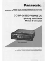 Предварительный просмотр 1 страницы Panasonic CQ-DPG605 Operating Operating Instructions Manual