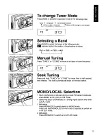 Предварительный просмотр 11 страницы Panasonic CQ-DPG605 Operating Operating Instructions Manual