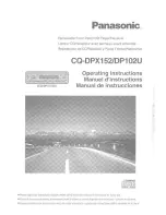 Предварительный просмотр 1 страницы Panasonic CQ-DPX152 Operating Instructions Manual