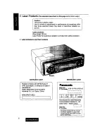 Preview for 4 page of Panasonic CQ-DPX33 Operating Instructions Manual