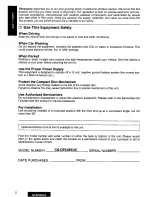 Предварительный просмотр 2 страницы Panasonic CQ-DPX35 Operating Instructions Manual