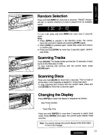 Предварительный просмотр 17 страницы Panasonic CQ-DPX35 Operating Instructions Manual