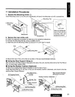 Предварительный просмотр 23 страницы Panasonic CQ-DPX35 Operating Instructions Manual