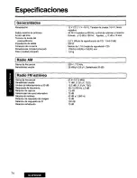 Предварительный просмотр 74 страницы Panasonic CQ-DPX35 Operating Instructions Manual