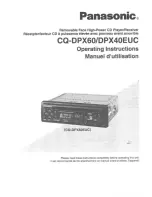 Предварительный просмотр 1 страницы Panasonic CQ-DPX60 Operating Instructions Manual