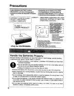 Предварительный просмотр 6 страницы Panasonic CQ-DRX900 Operating Instructions Manual