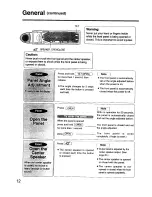 Предварительный просмотр 12 страницы Panasonic CQ-DRX900 Operating Instructions Manual