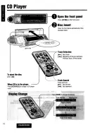 Предварительный просмотр 14 страницы Panasonic CQ-DRX900U Operating Instructions Manual