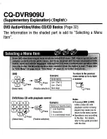 Предварительный просмотр 74 страницы Panasonic CQ-DVR909U Operating Instructions Manual