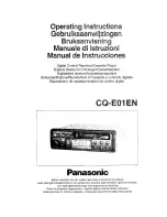 Panasonic CQ-E01EN Operating Instructions Manual preview